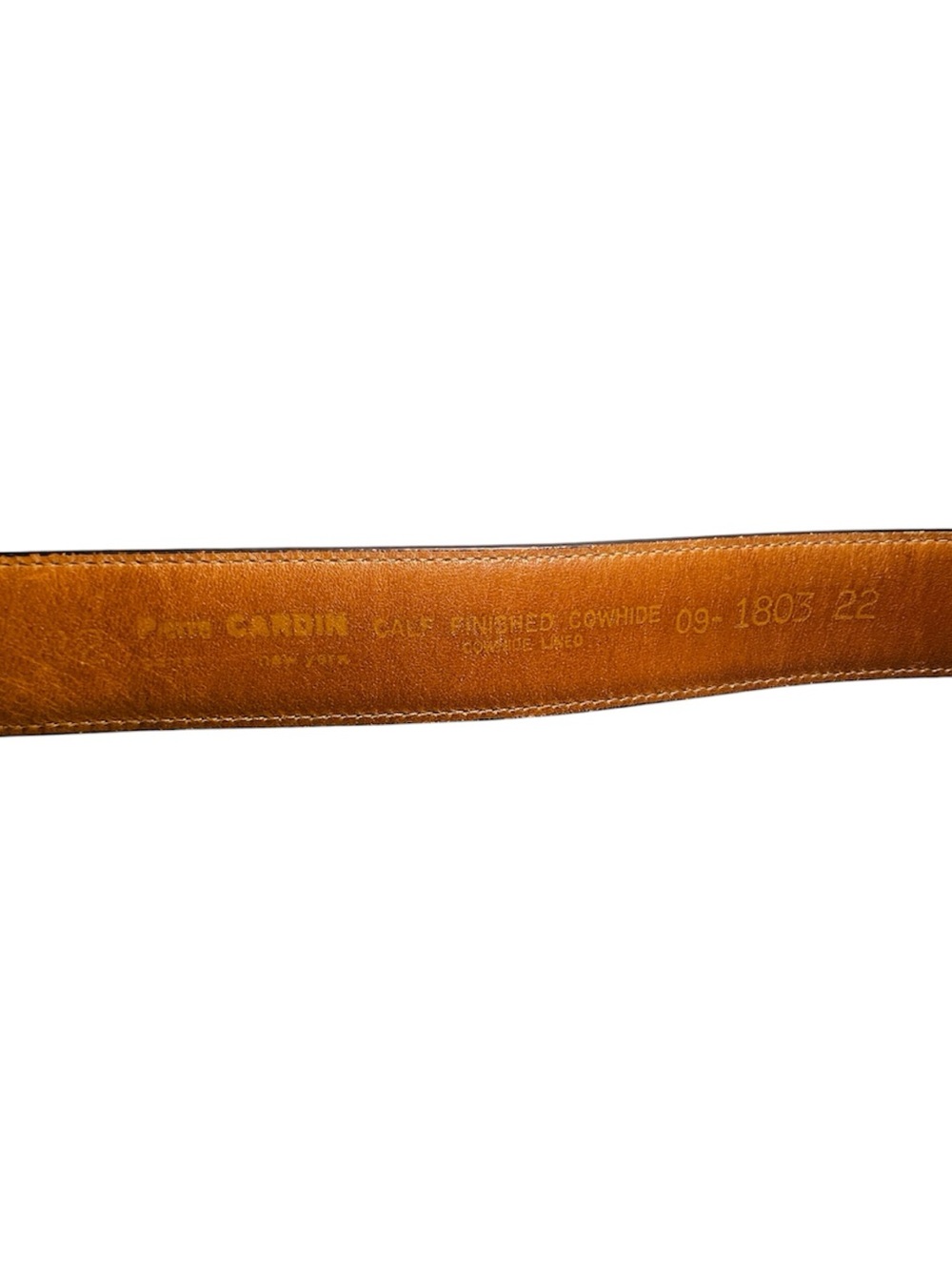 VTG Pierre Cardin Brown Cowhide Leather Logo Belt Retro Classic Old Money - Picture 11 of 11